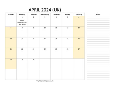April 2024 Calendar That Work
