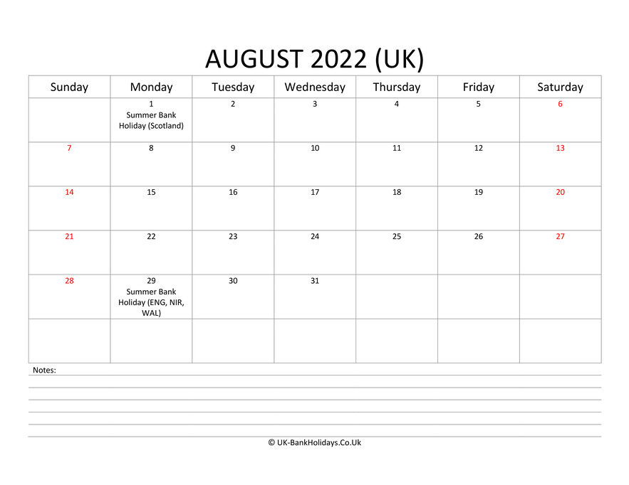 download-august-2022-uk-calendar-with-with-notes