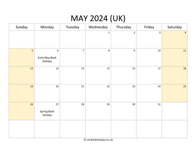 Editable May 2024 Calendar