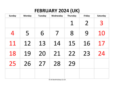 February 2024 PDF Calendar