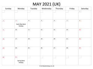 free printable uk calendar may 2021